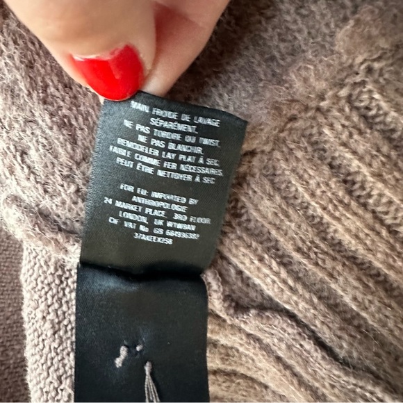 Anthropologie Sleeping on Snow Slubby Boucle Cardigan Mohair Tan - Picture 8 of 14